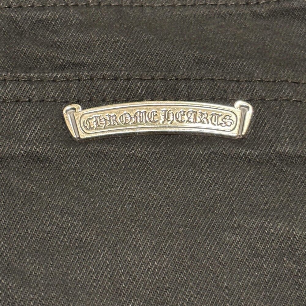 Chrome Hearts Green and Leopard Cross Patches Jeans Black Size 36 - Picture 11 of 15